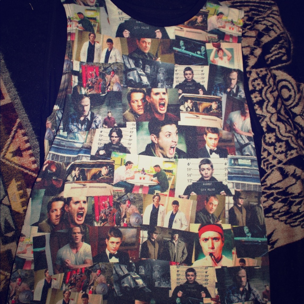 Supernatural collage shirt